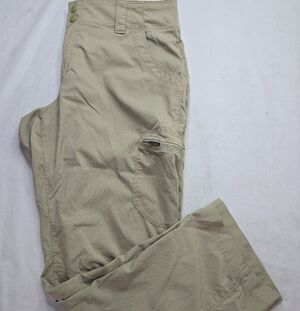 L.L. Bean Hiking Cargo Pant Khaki Lightweight Nylon Convertible Gorpcore 10P